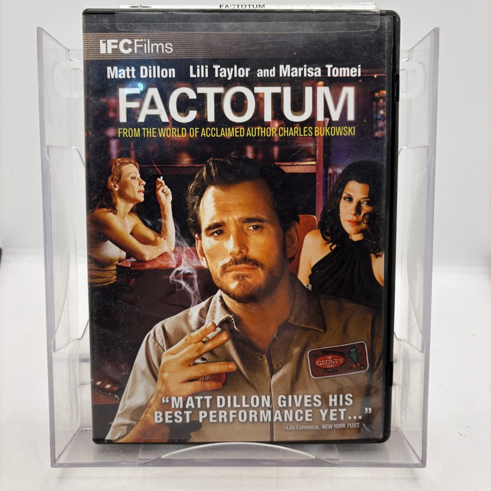 Factotum DVD Matt Dillon Marisa Tomei Charles Bukowski IFC Films Widescreen 2006